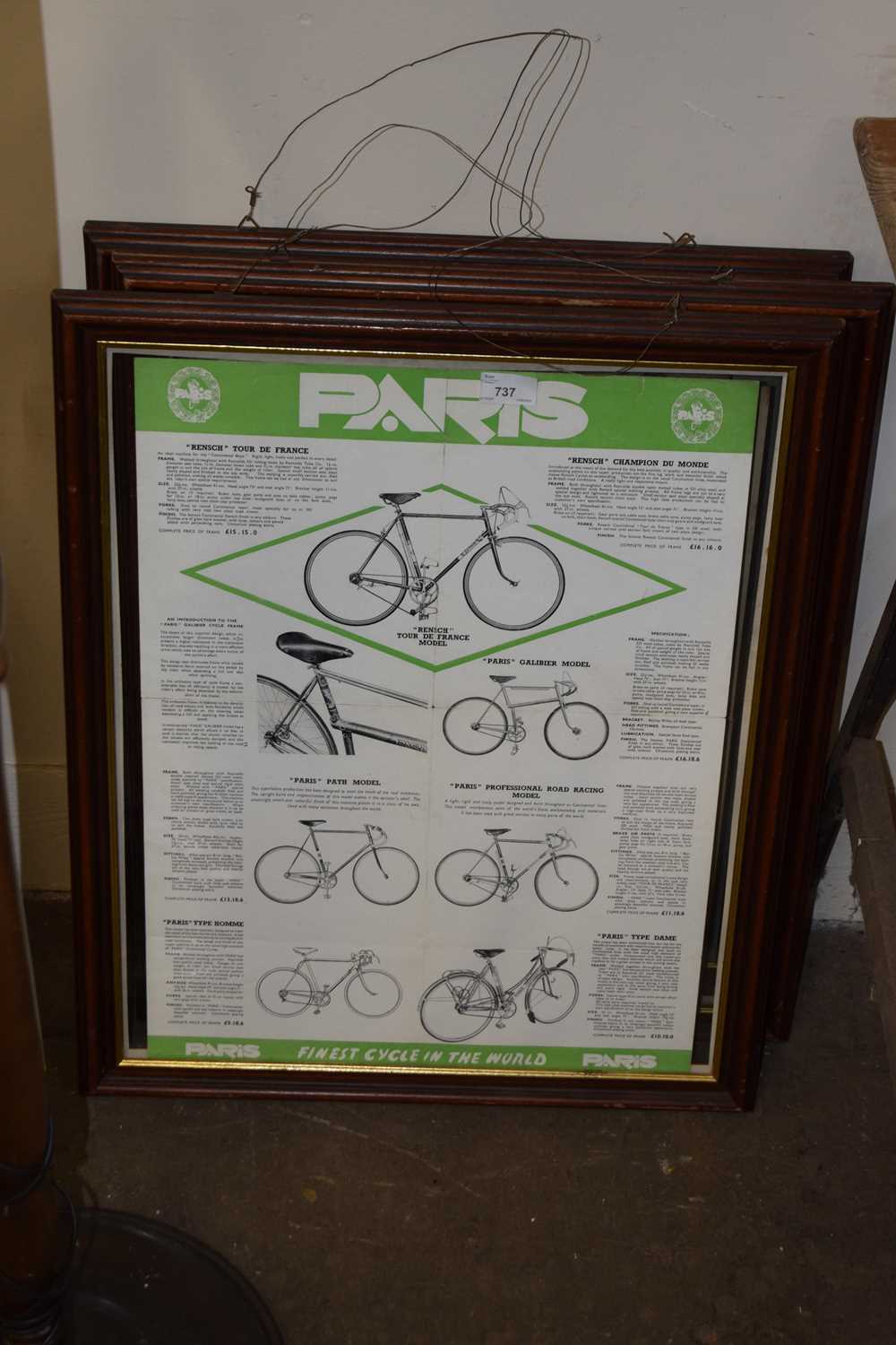 A bicycle print and two Road Record Association prints (3)