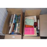 Two boxes of mixed books