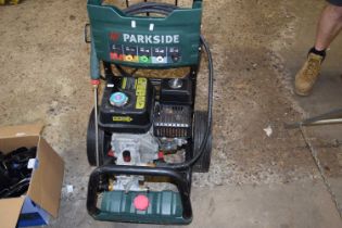 A Parkside petrol generated pressure washer