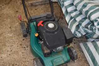 A petrol lawnmower