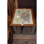 A needlework combination fire screen and occasional table