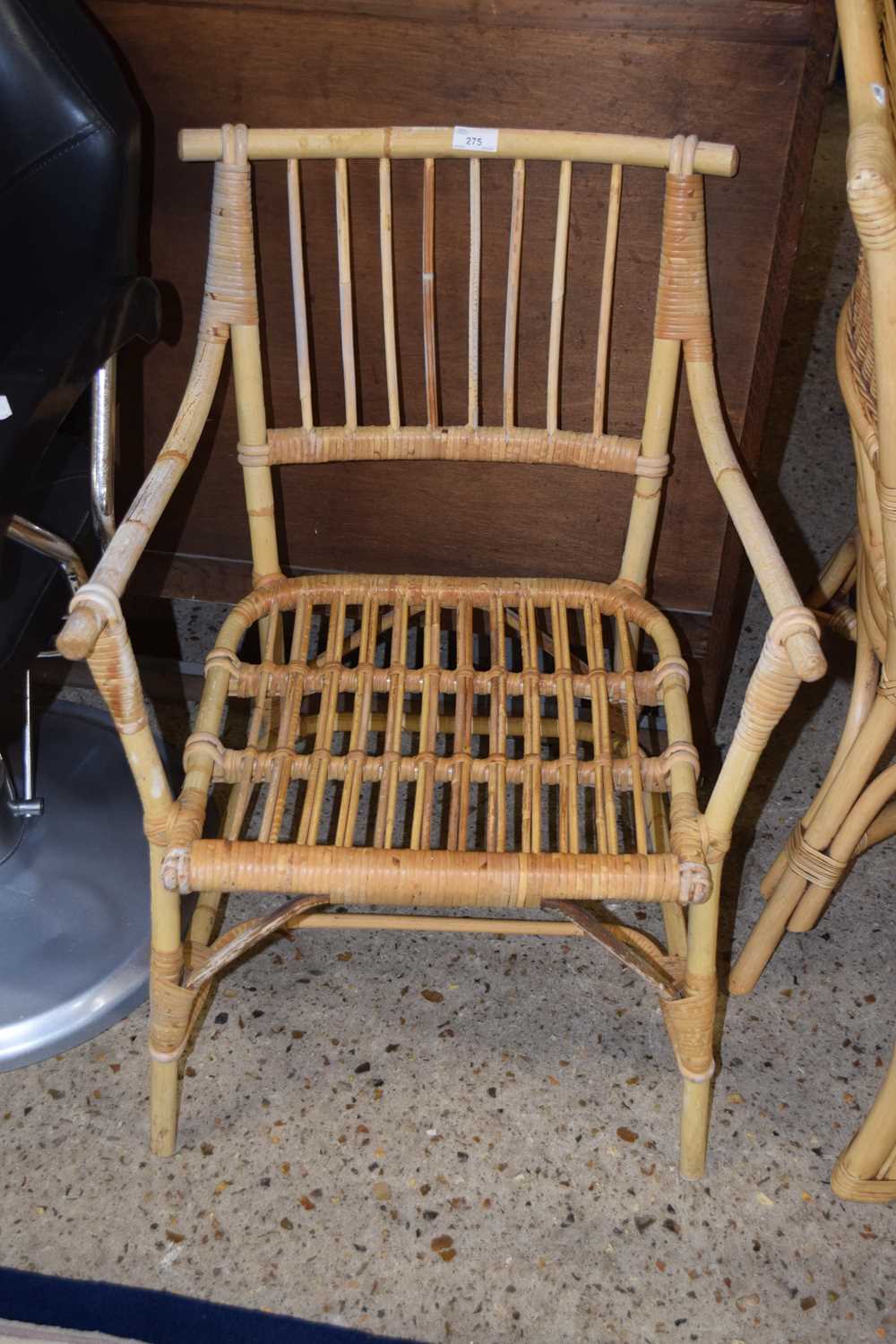 A bamboo framed carver chair
