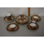 Quantity of Royal Crown Derby Imari pattern cups and saucers