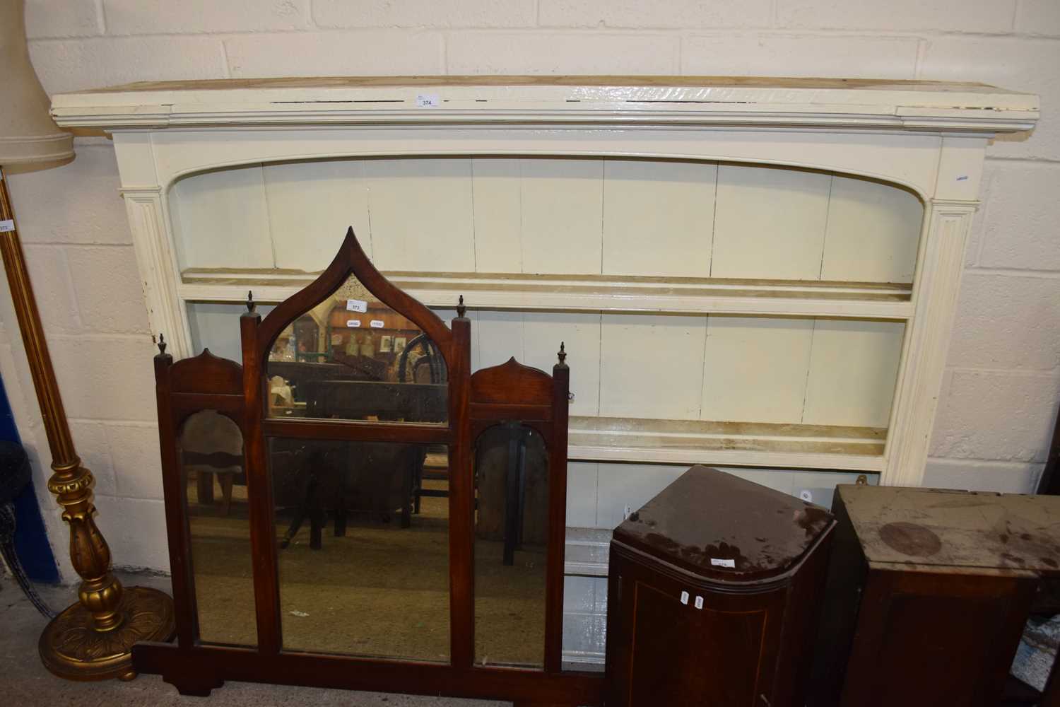 A cream painted former dresser top