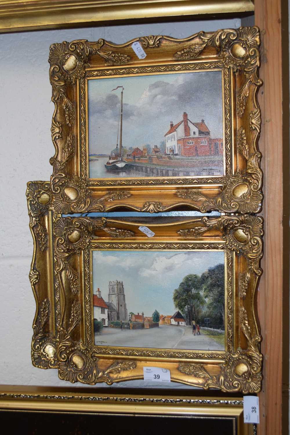James J Allen, a group of three studies, Stokesby Ferry, Summer at Hemsby, December at Thurne