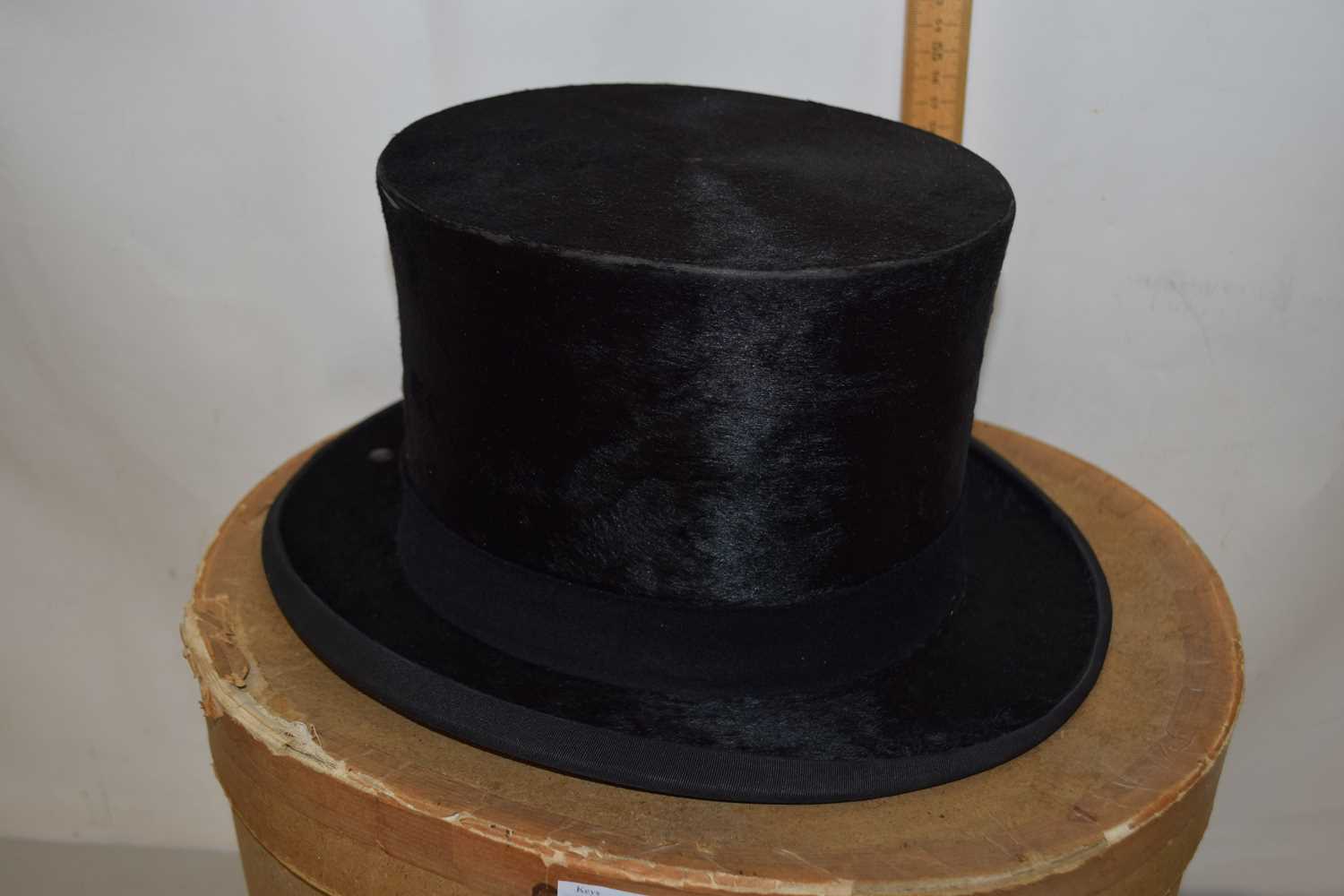 A vintage top hat by Tress & Co, London