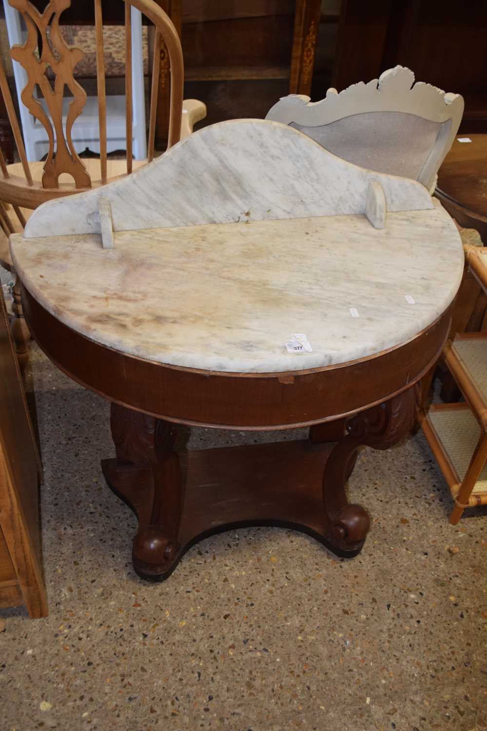 A Victorian Duchess type marble topped wash stand