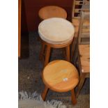 Three various kitchen stools