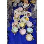 Quantity of Royal Standard rose pattern tea wares