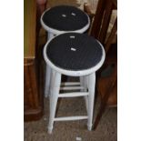 A pair of painted bar stools