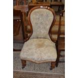 A Victorian button back nursing chair