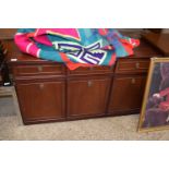 Modern mahogany veneered sideboard