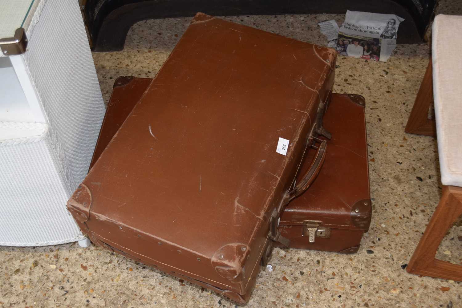 Two vintage suitcases