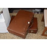 Two vintage suitcases