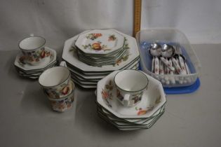 A quantity of Johnson Bros fresh fruit table wares and further cutlery