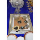 Mixed Lot: Various silver plated photo frames, decanter etc