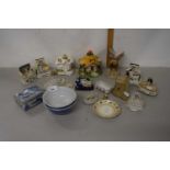 Mixed Lot: Various pastille burners, small china fairings and other items