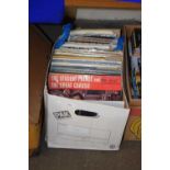 Box containing a quantity of LP's, popular music and country music