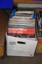 Box containing a quantity of LP's, popular music and country music