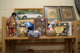 Mixed Lot: Various picture frames, dolls and other house clearance items