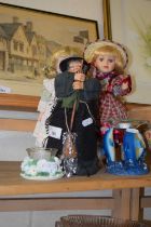 Mixed Lot: Modern dolls and other ornaments