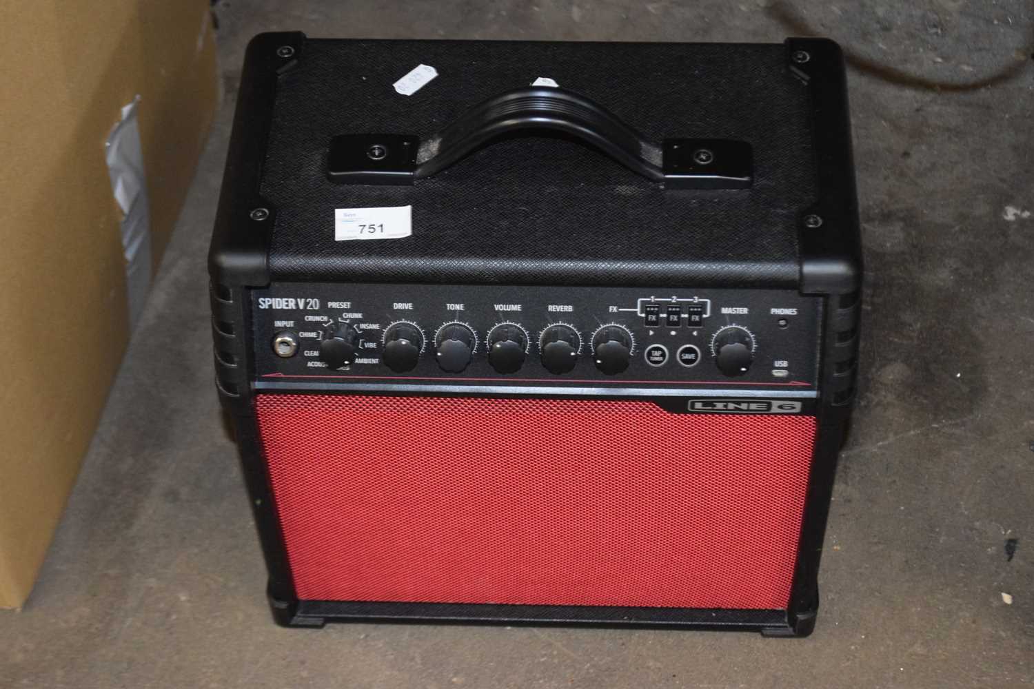 A Spider V20 portable amplifier