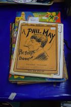 Mixed Lot: Various vintage magazines, 20th Century scrap books, album of matchboxes etc