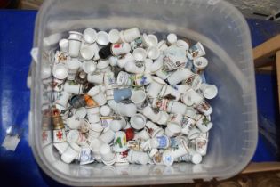 Large collection of various porcelain thimbles