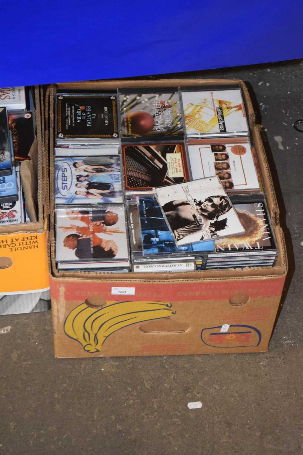 Box containing a large quantity of CD's