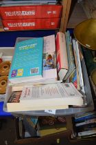 A box of various mixed books