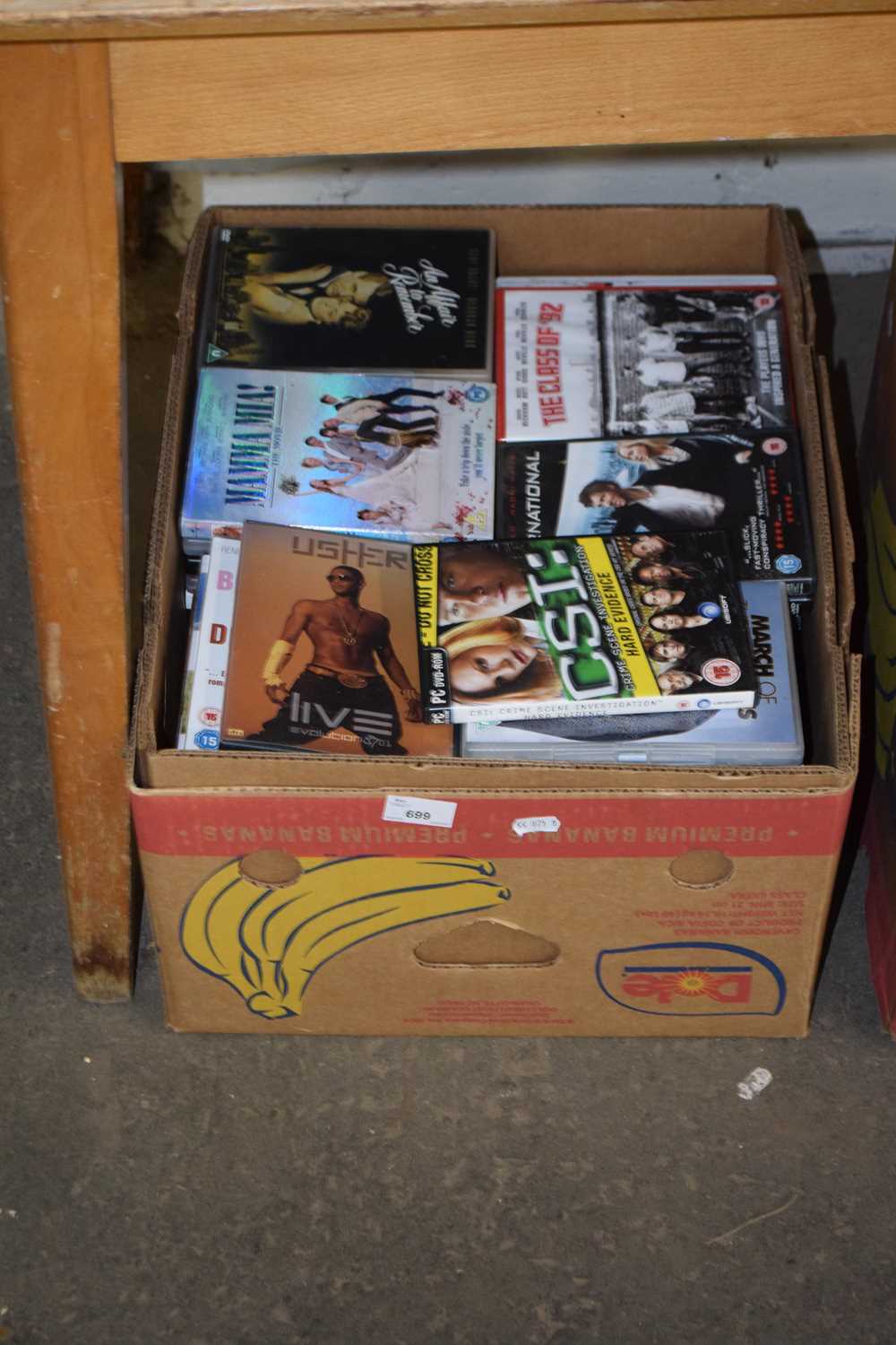 Box containing a quantity of CD's