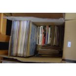 One box of various records and singles