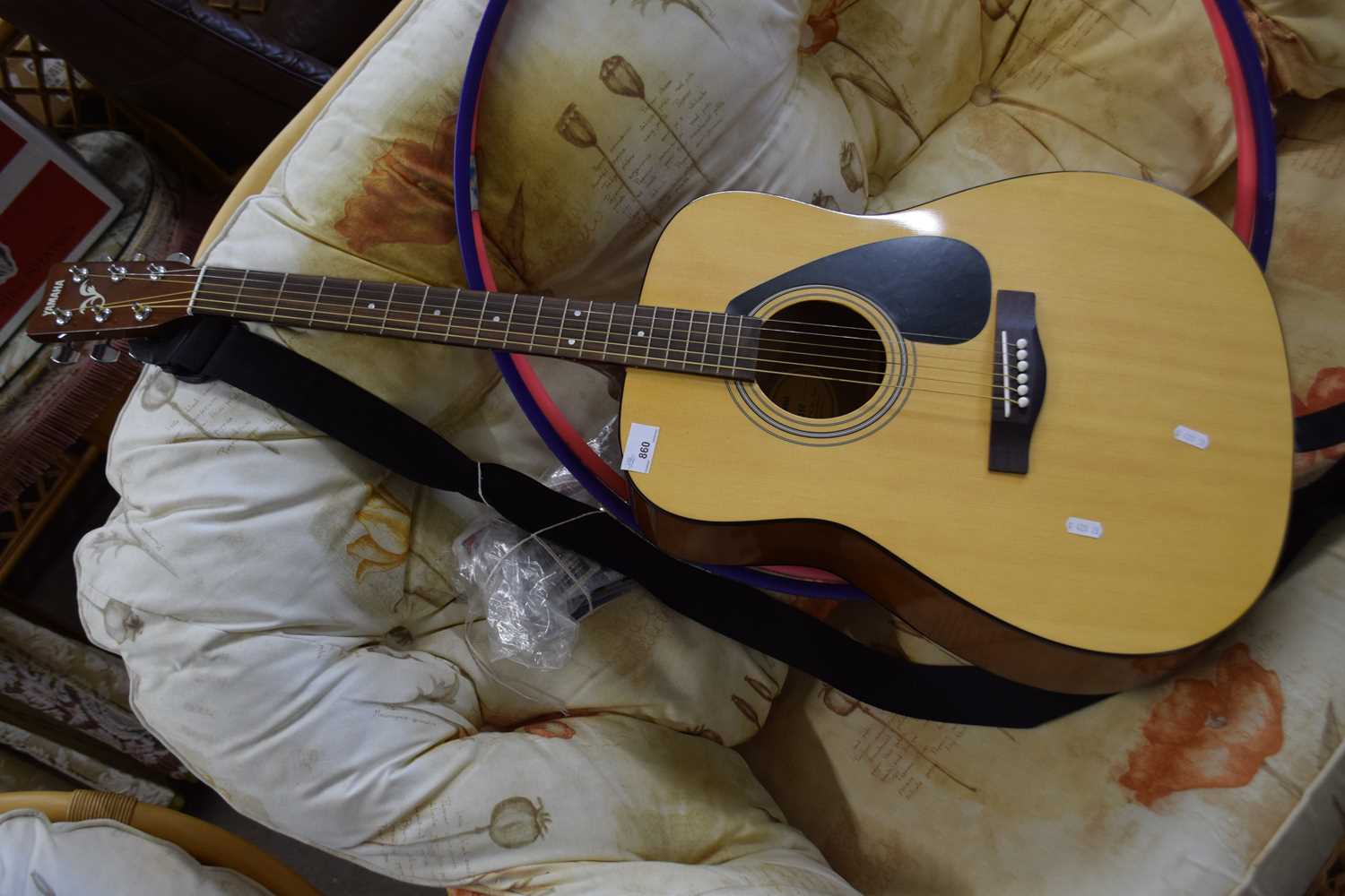 A Yamaha acoustic guitar