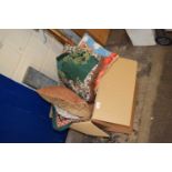 Box of various assorted cushions
