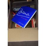 Box of books, royal interest including Diana, A Life and a Legacy