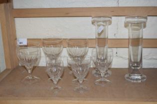 Group of 20th Century drinking glasses and other items