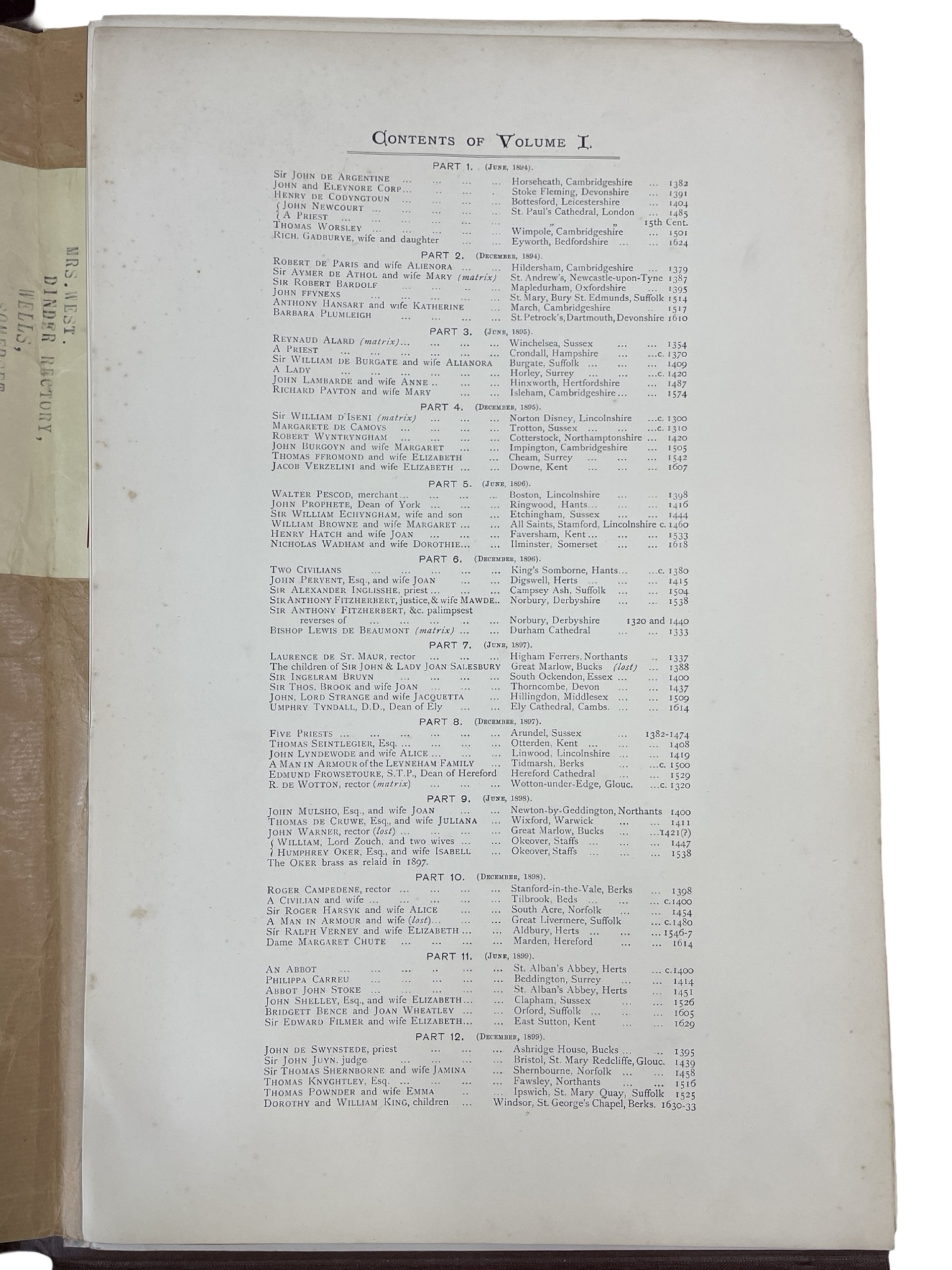 ONE BOX: The Oxford Portfolio of Monumental Brasses / Portfolio of the Monumental Brass Society - Image 13 of 20