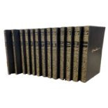 1929, The plays of Bernard Shaw. 13vol, bound in plush blue leather, elaborate gilt spines with