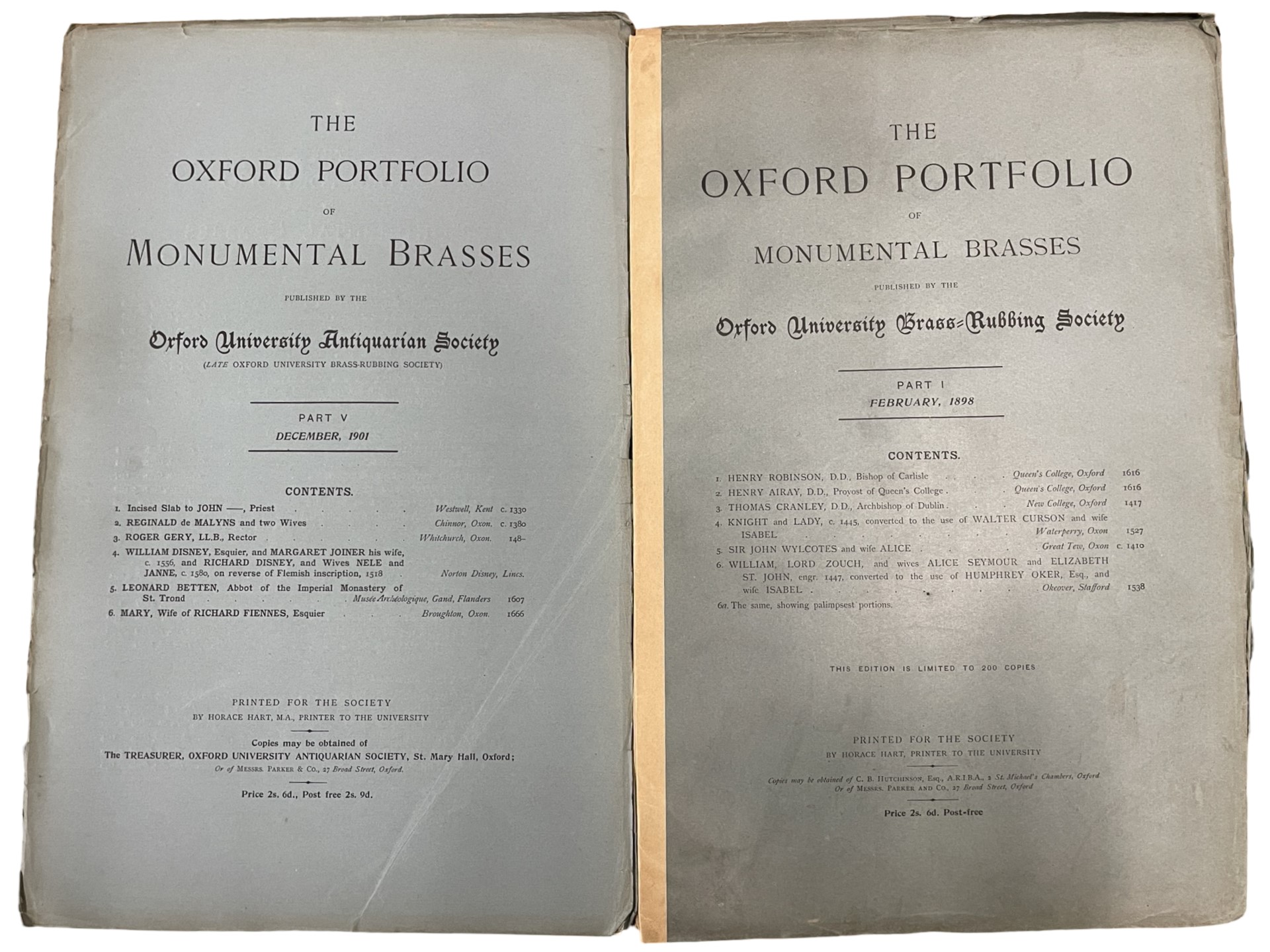 ONE BOX: The Oxford Portfolio of Monumental Brasses / Portfolio of the Monumental Brass Society