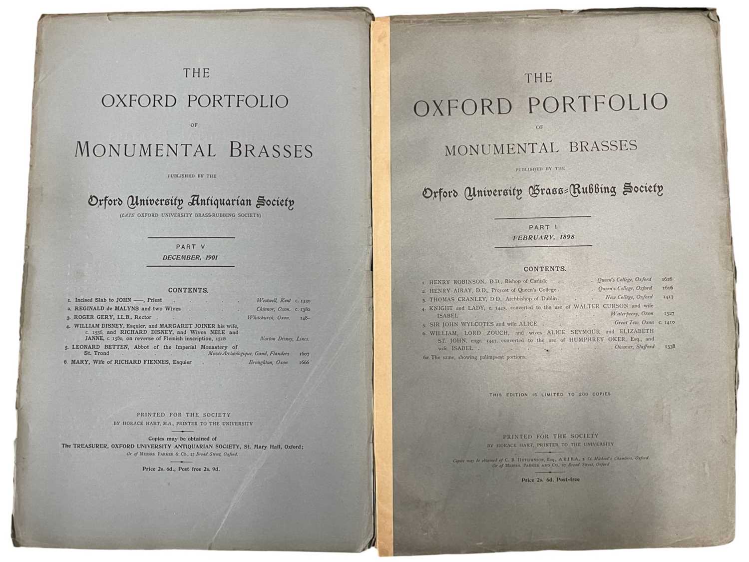 ONE BOX: The Oxford Portfolio of Monumental Brasses / Portfolio of the Monumental Brass Society - Image 2 of 20