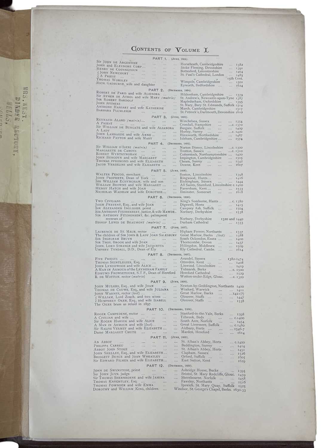 ONE BOX: The Oxford Portfolio of Monumental Brasses / Portfolio of the Monumental Brass Society - Image 4 of 20