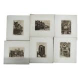 Late 19th[?] early 20th[?]. Six Etchings of Old Chester. Minshull & Meeson. 4to, in original