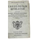 Theology. Johann Ernst Schubert, Introduction in theologiam revelatam, first edition, some spotting,