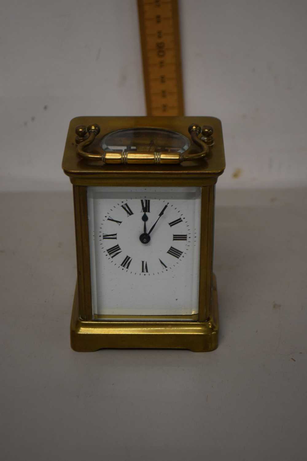 Brass cased carriage clock