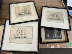 Quantity of small framed various maritime prints