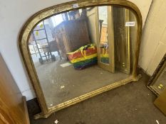 Gilt framed over mantel mirror