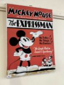 A reproduction canvas print Disney Mickey Mouse poster