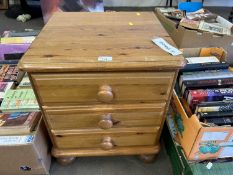 A small pine bedside chest