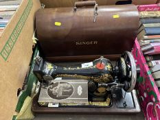 Cased Singer sewing machine