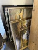 Quantity of various framed pictures and prints including oil on board